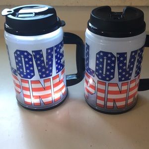 Pink Set of 2 light up mugs. NWOT